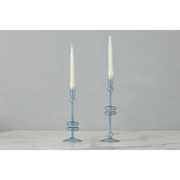 Denim Glass Candlestick Pairs