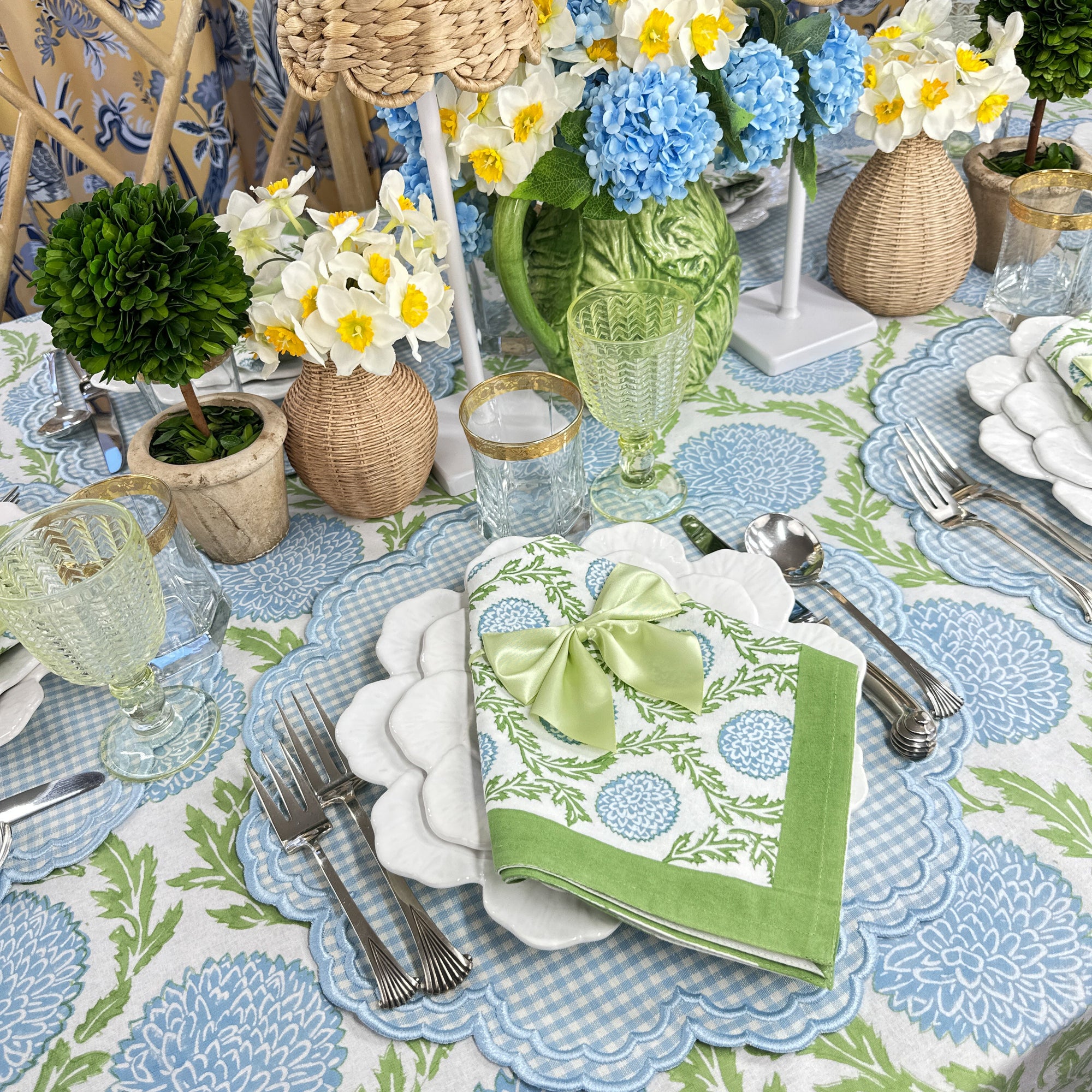 Bettina Placemat - Blue Gingham (Set of 4)