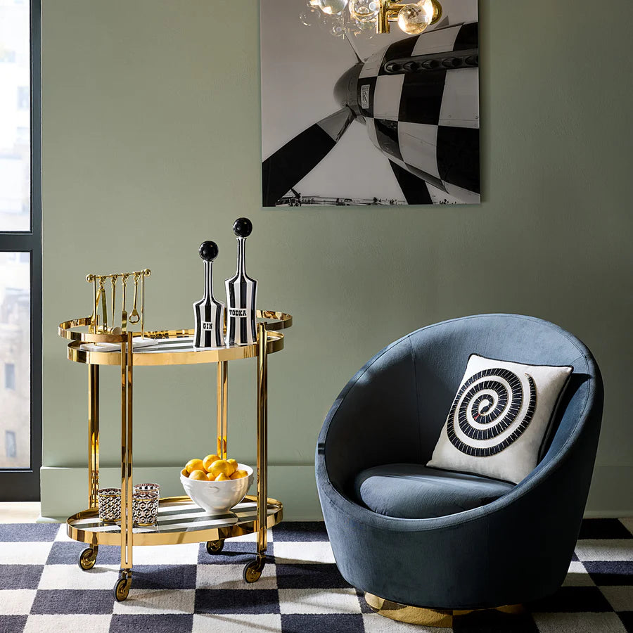 Op Art Bar Cart