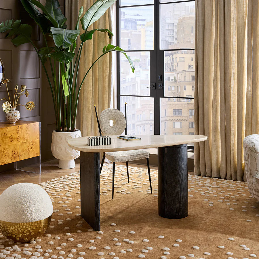 Oeuf Travertine Desk