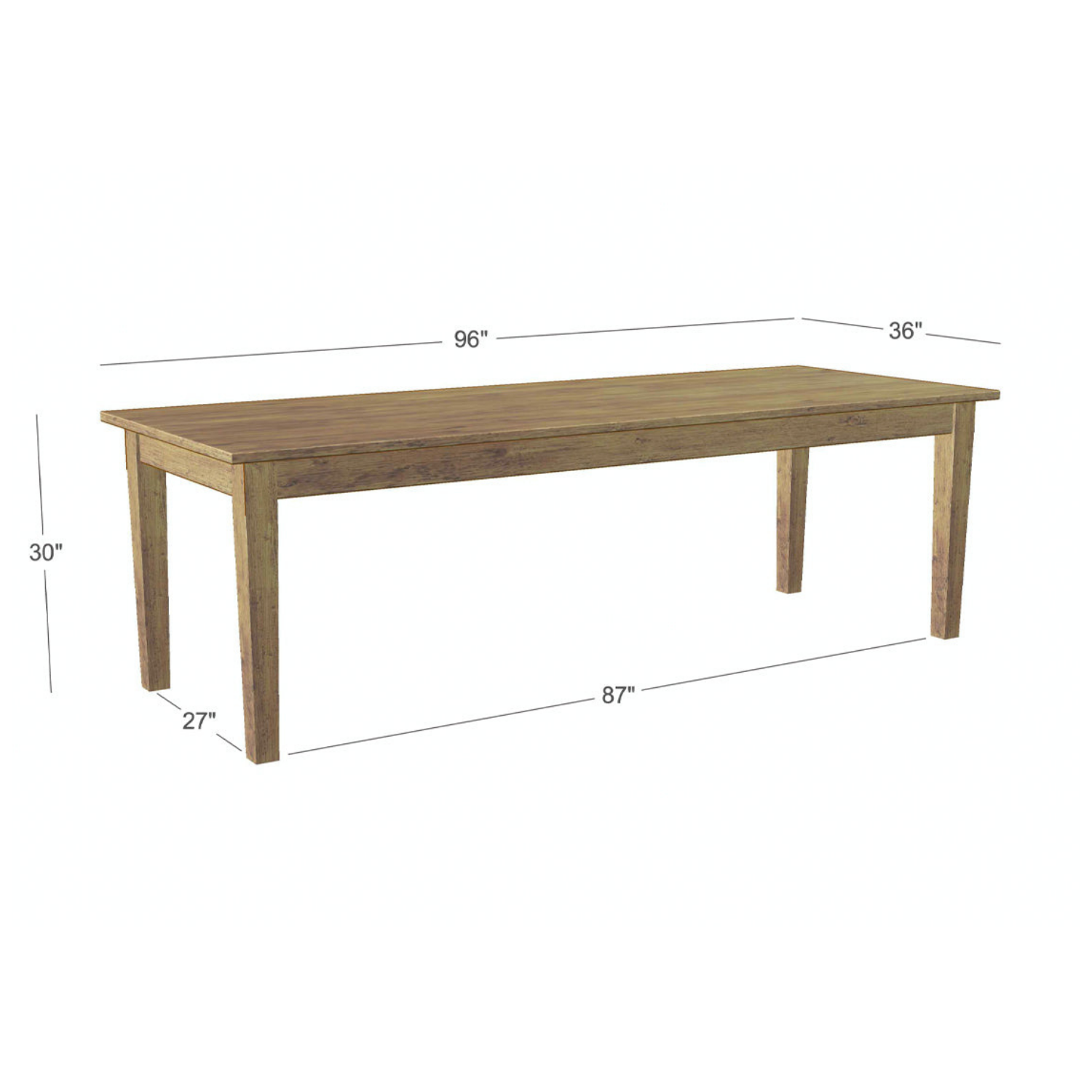 Provence Farm Table, Saddle, 72"