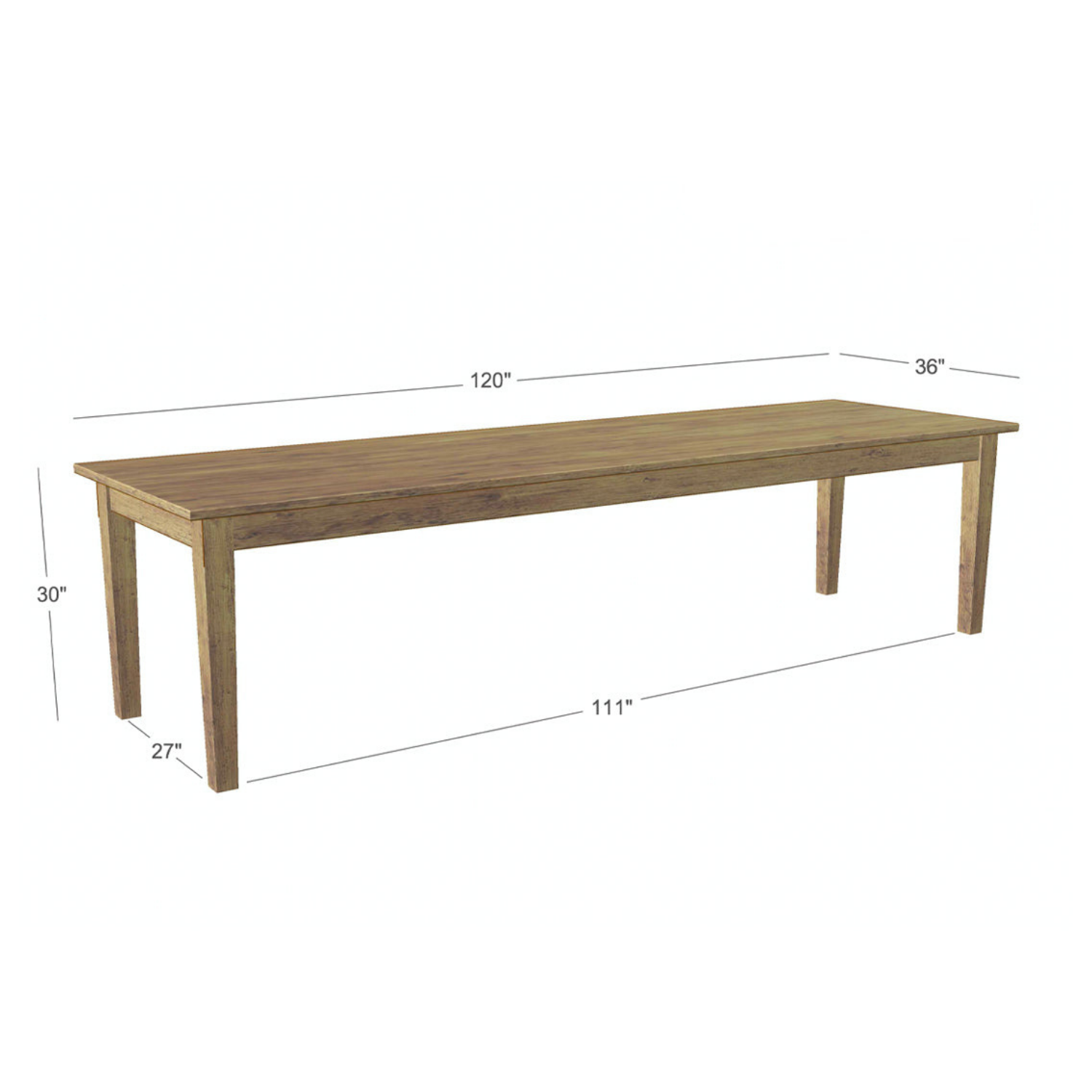 Provence Farm Table, Saddle, 72"