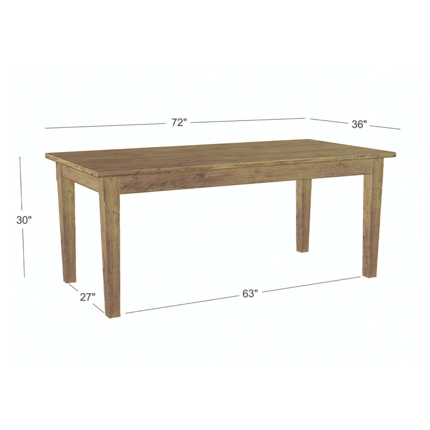 Provence Farm Table, Saddle, 72"