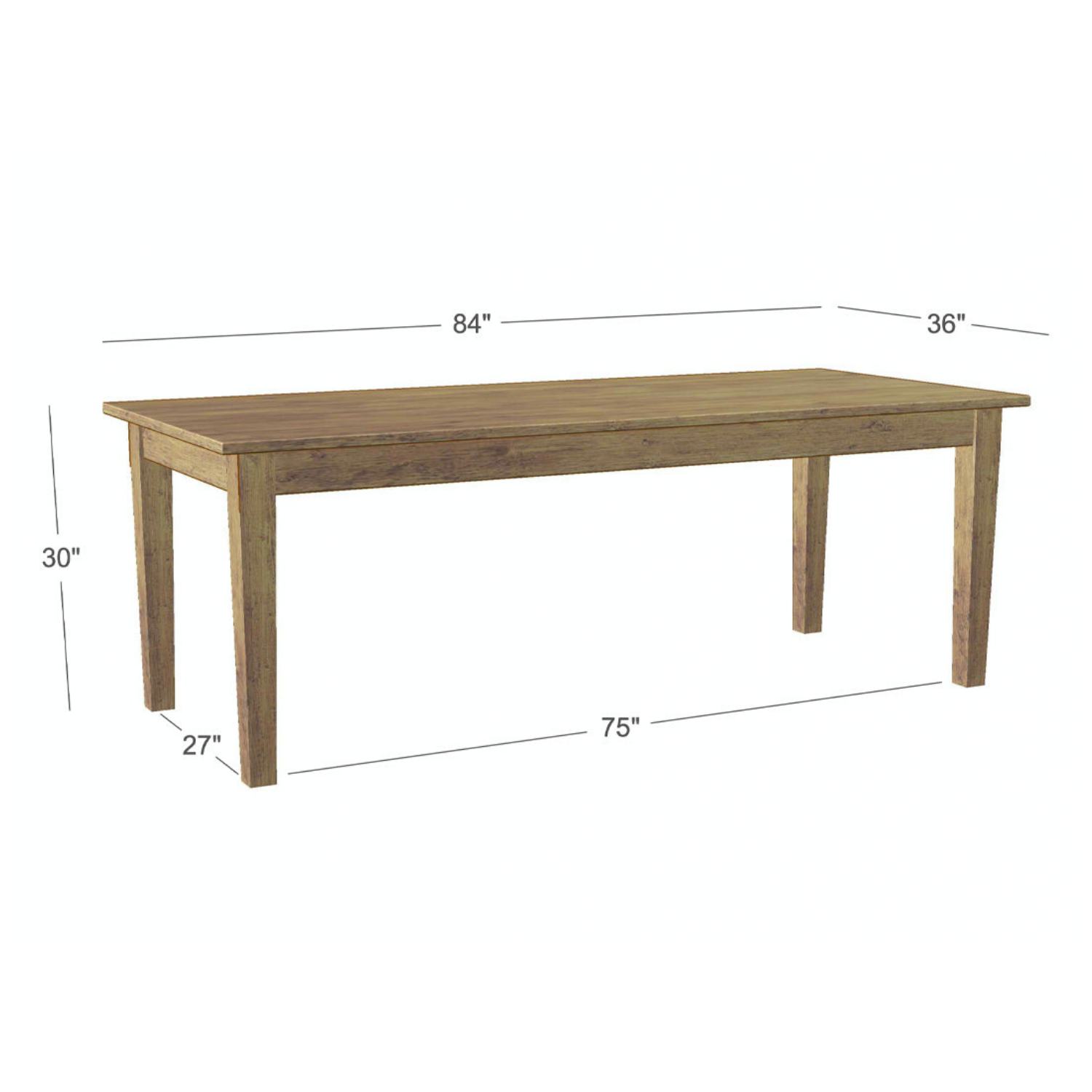 Provence Farm Table, White, 72"