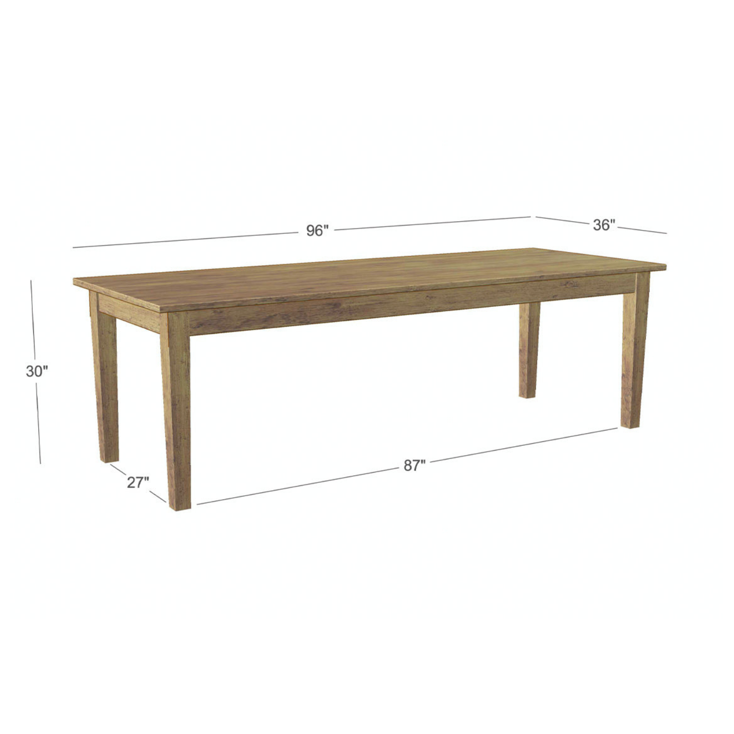 Provence Farm Table, White, 72"