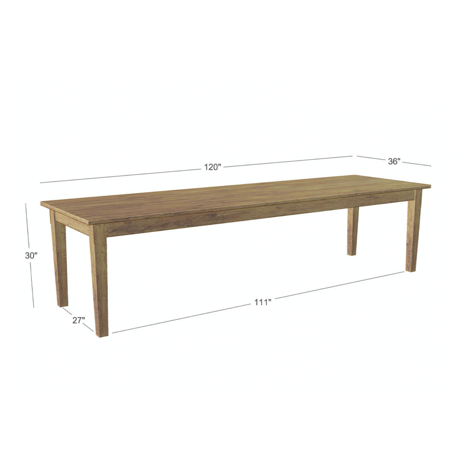 Provence Farm Table, White, 72"