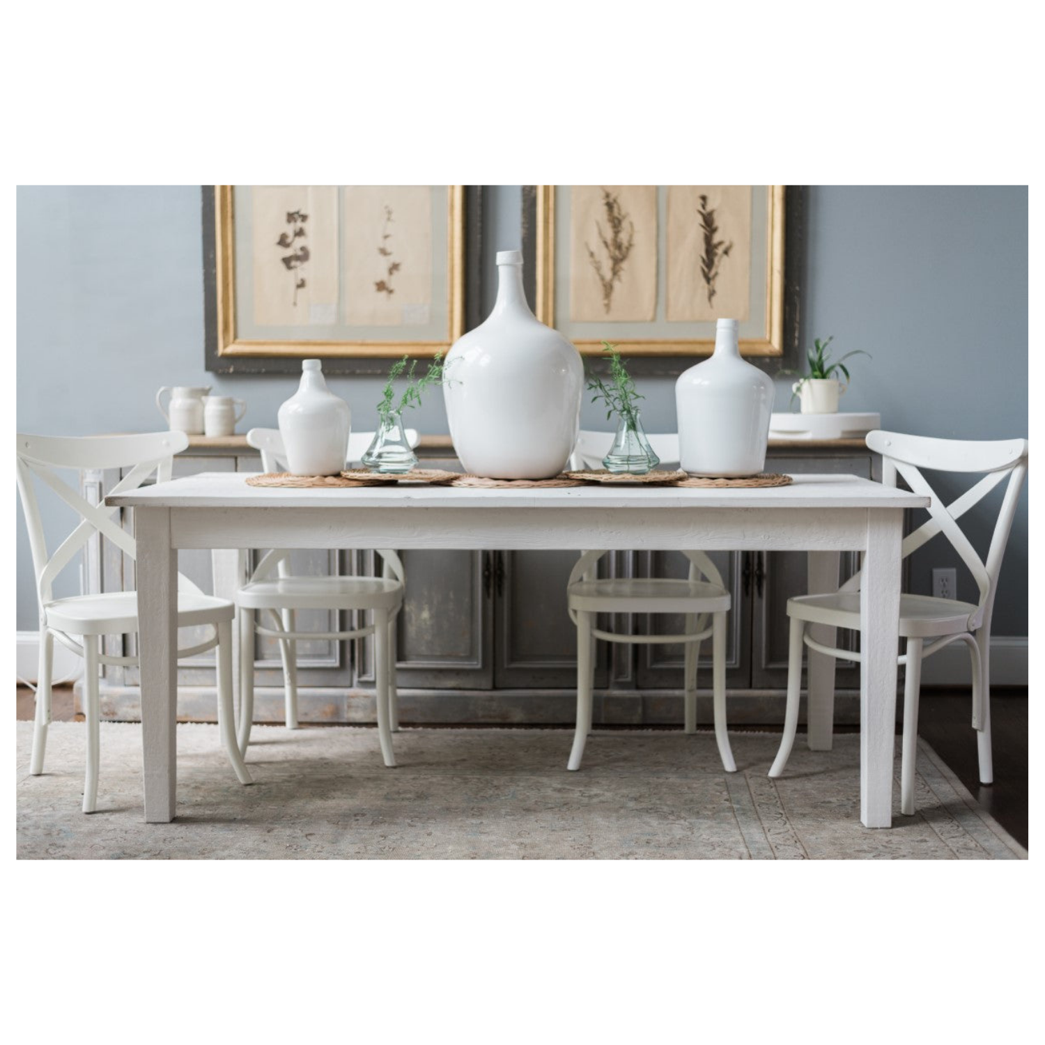 Provence Farm Table, White, 72"