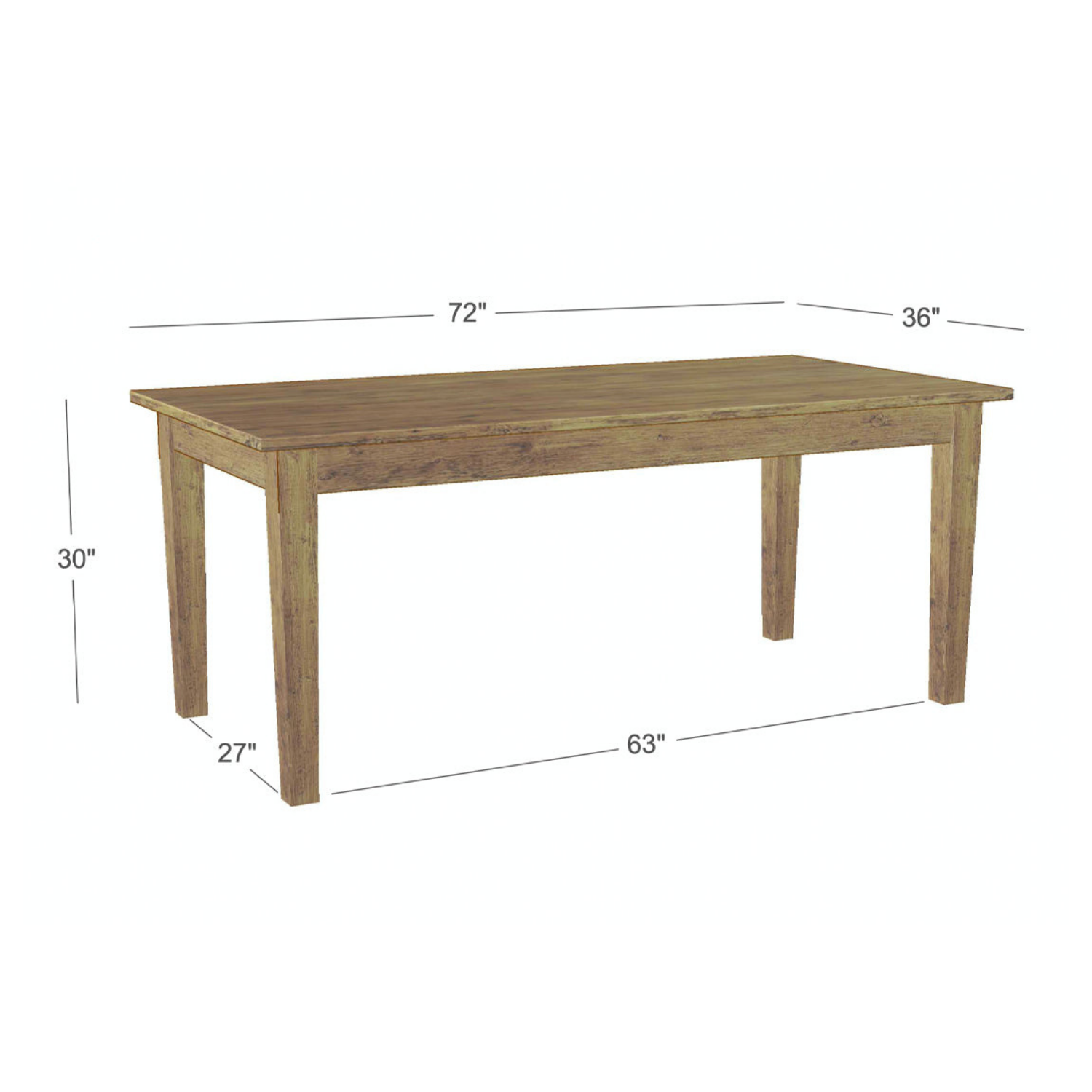 Provence Farm Table, White, 72"