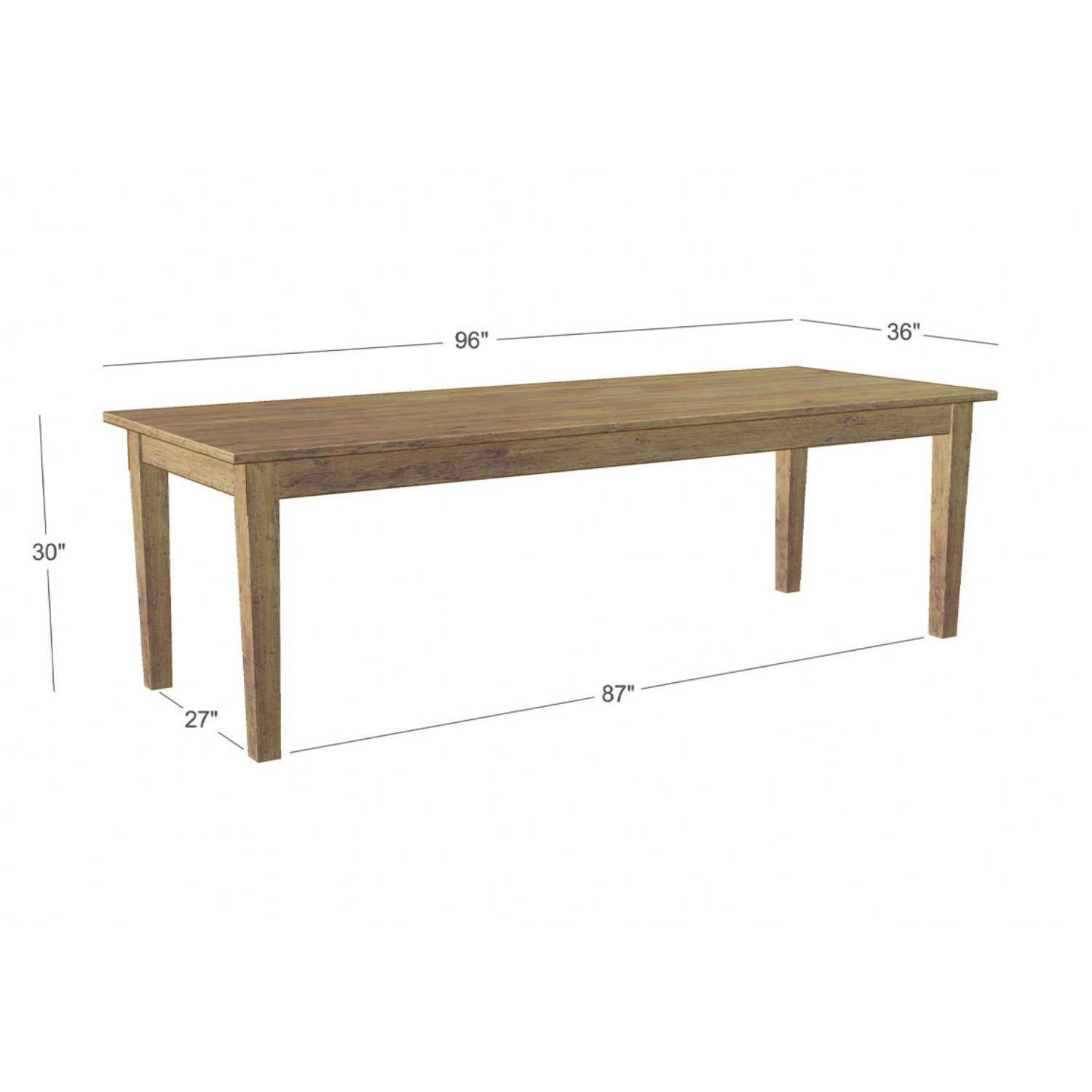 Provence Farm Table, Saddle, 84"