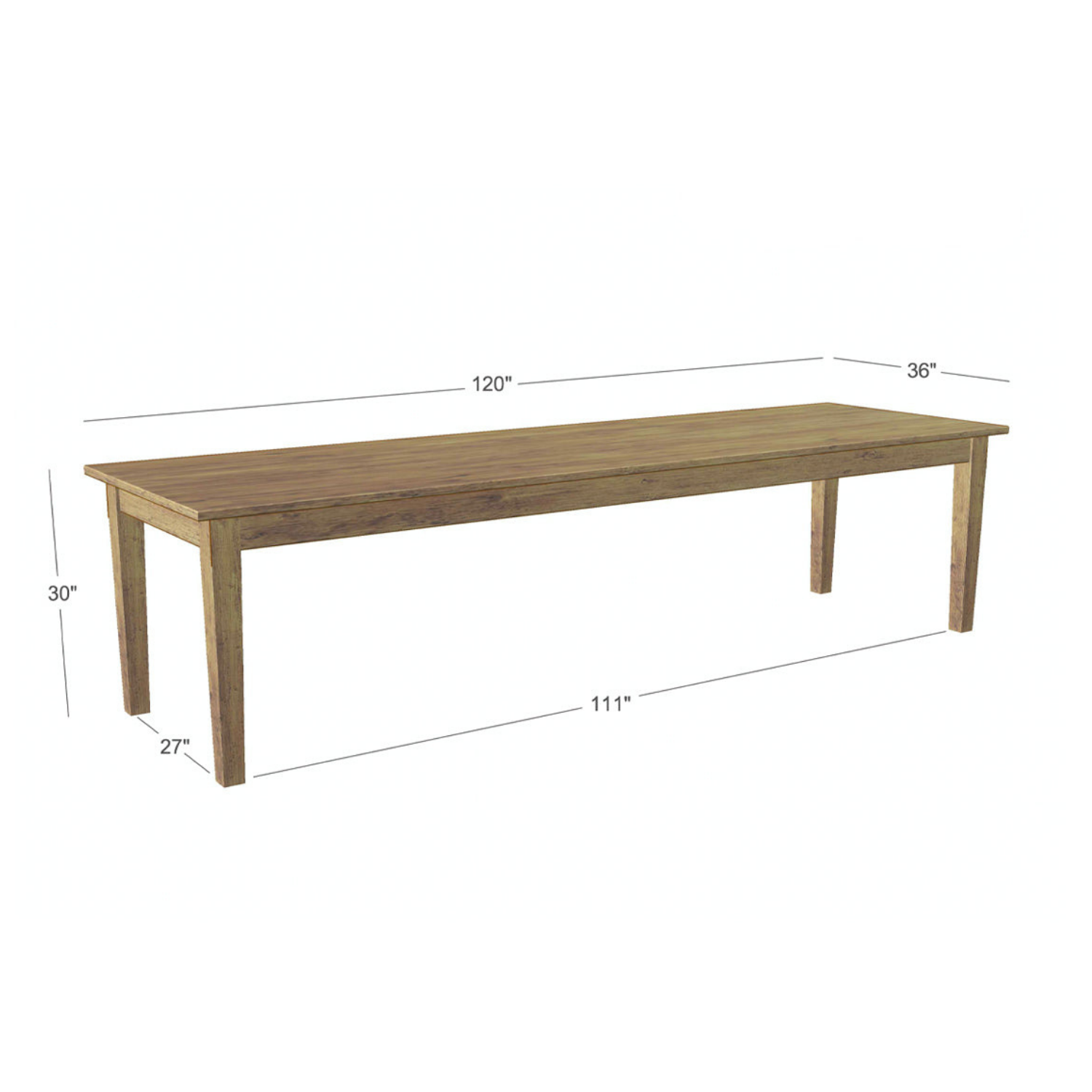 Provence Farm Table, Saddle, 84"