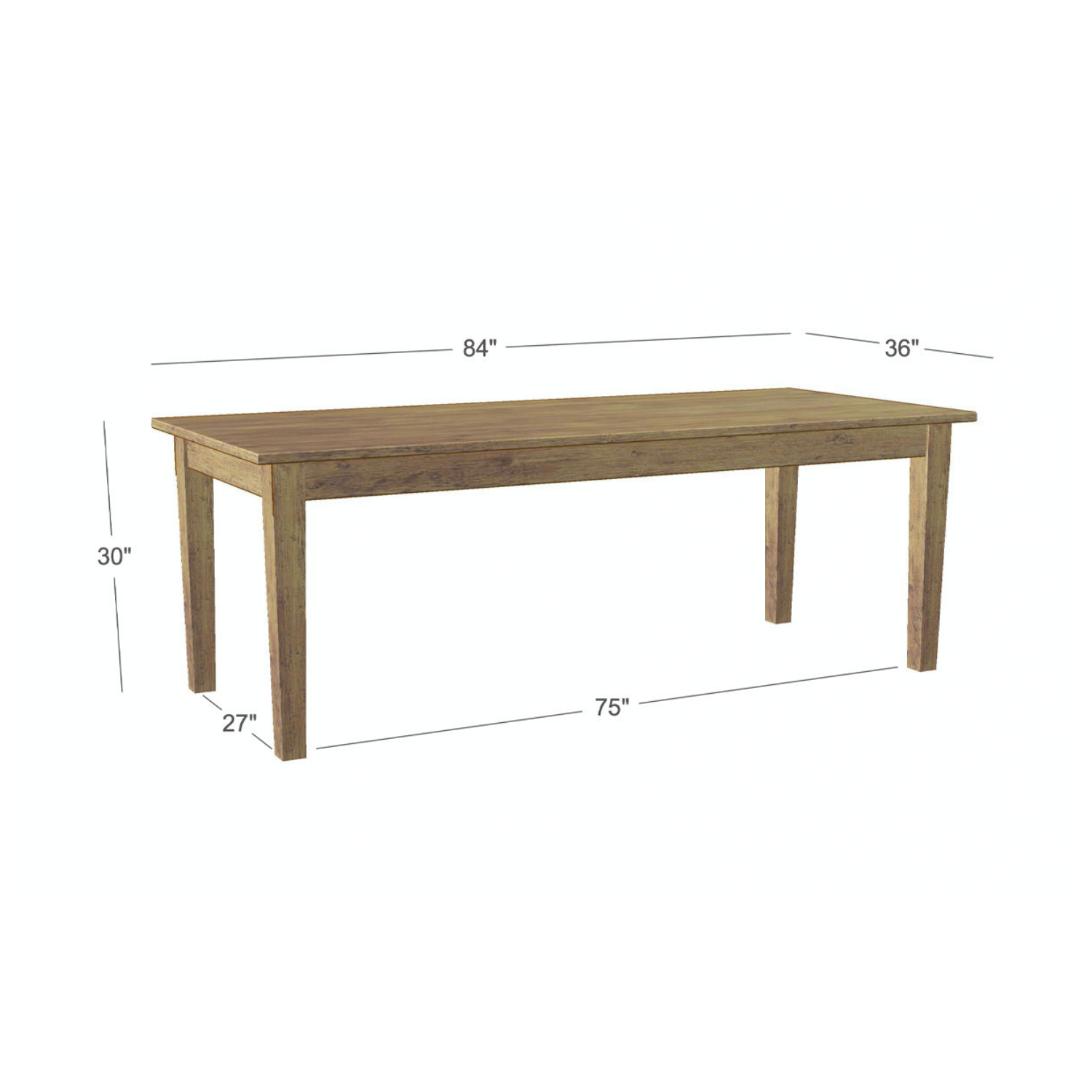 Provence Farm Table, White, 84"