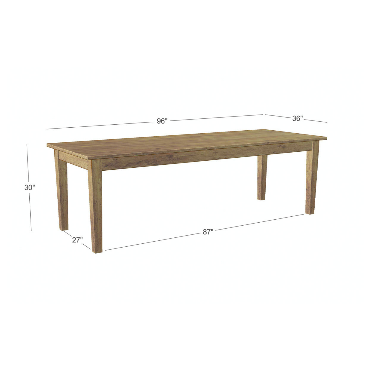 Provence Farm Table, White, 84"