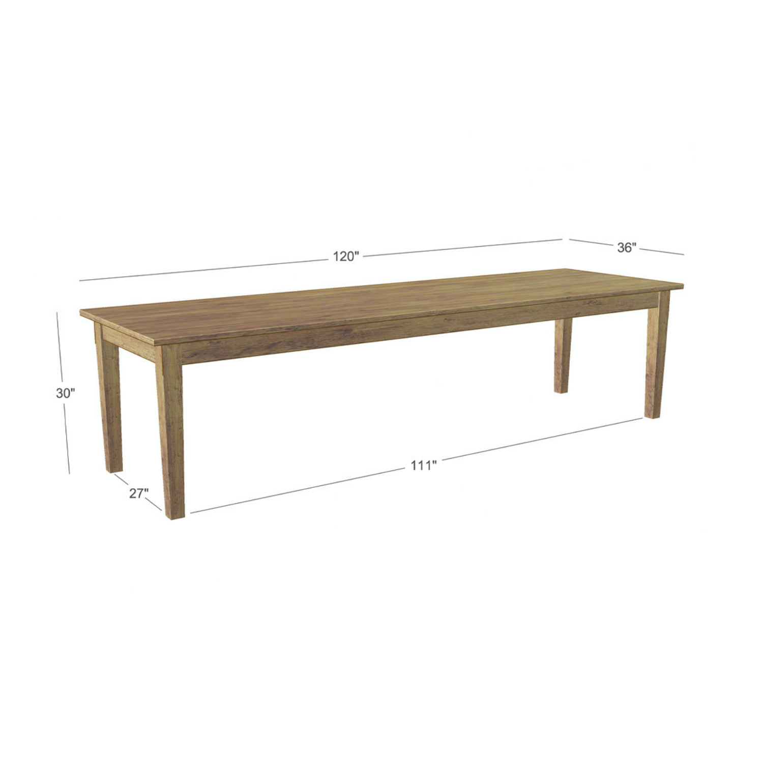 Provence Farm Table, White, 84"