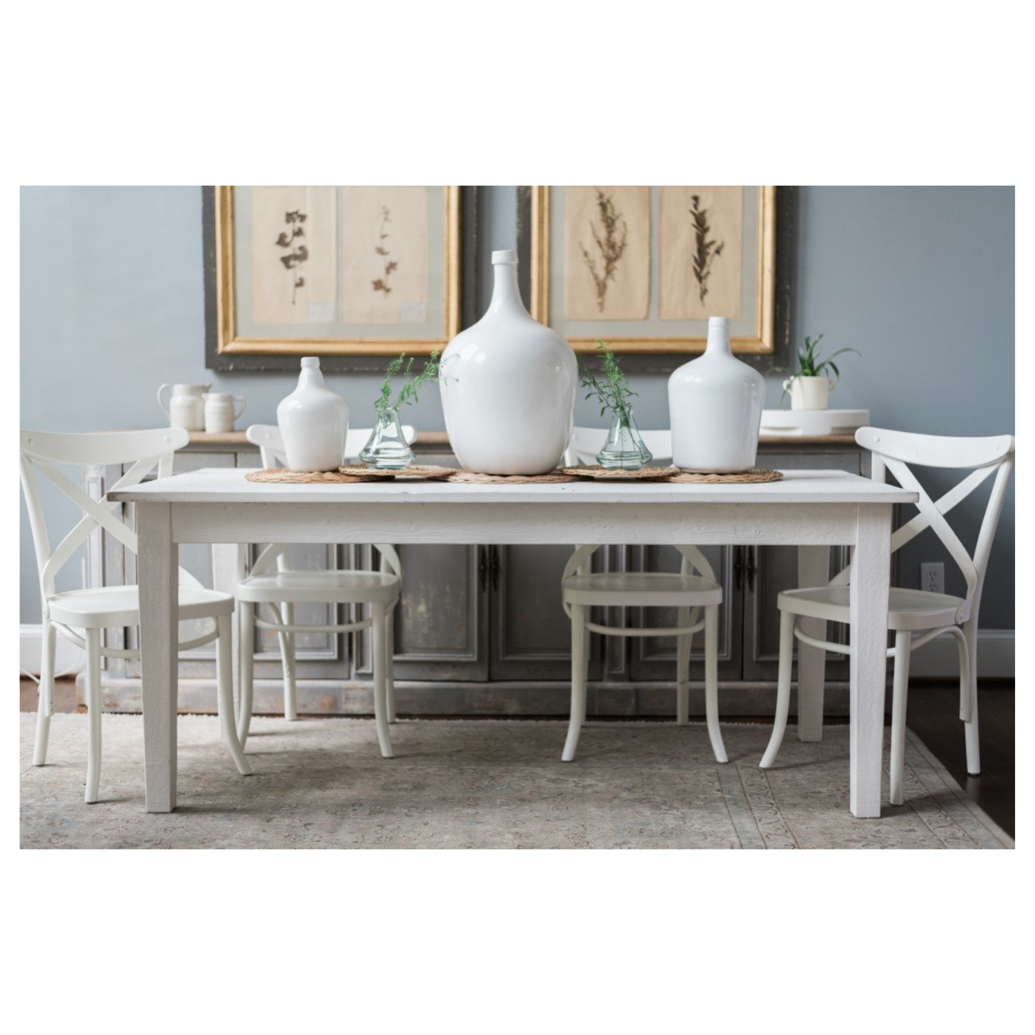 Provence Farm Table, White, 84"