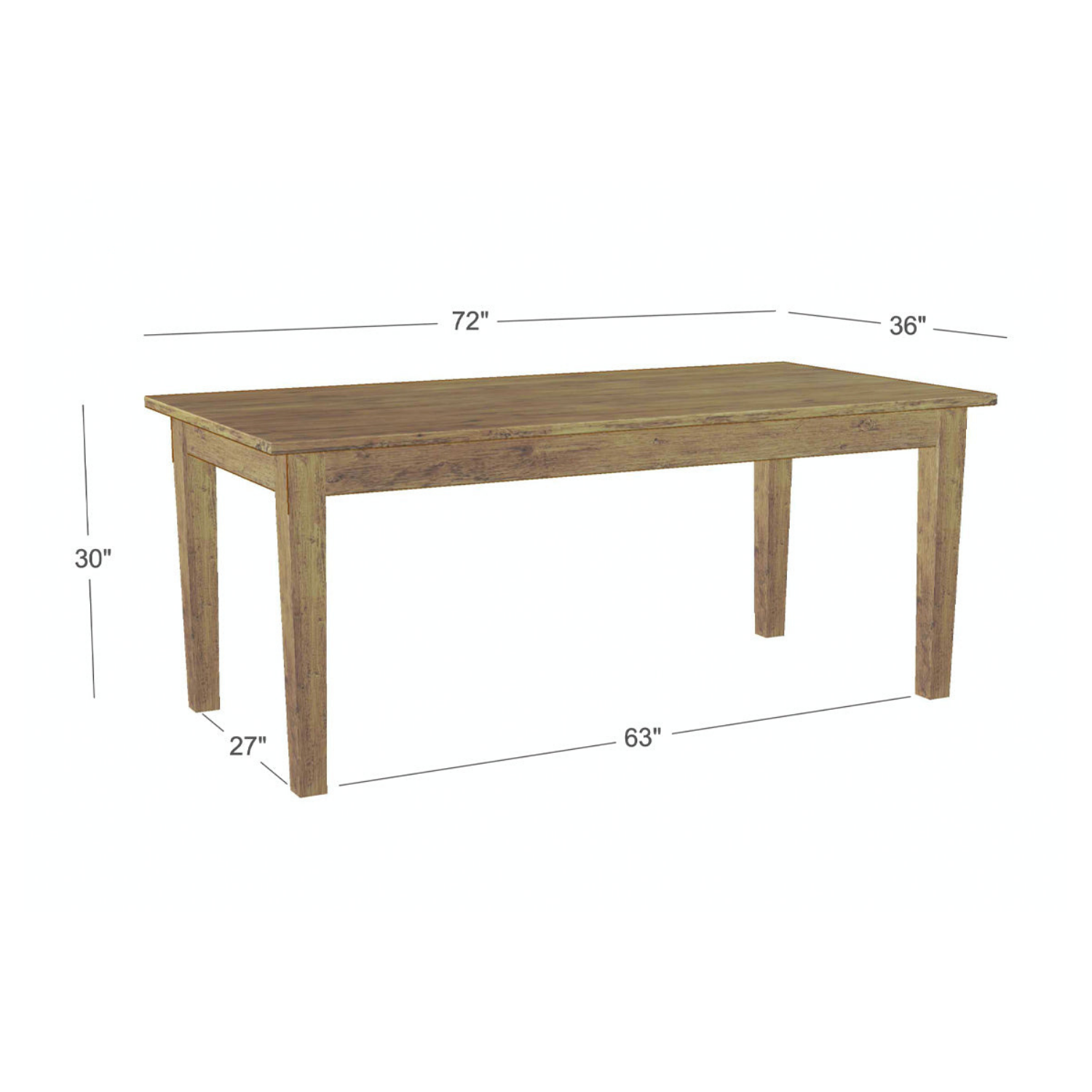 Provence Farm Table, White, 84"