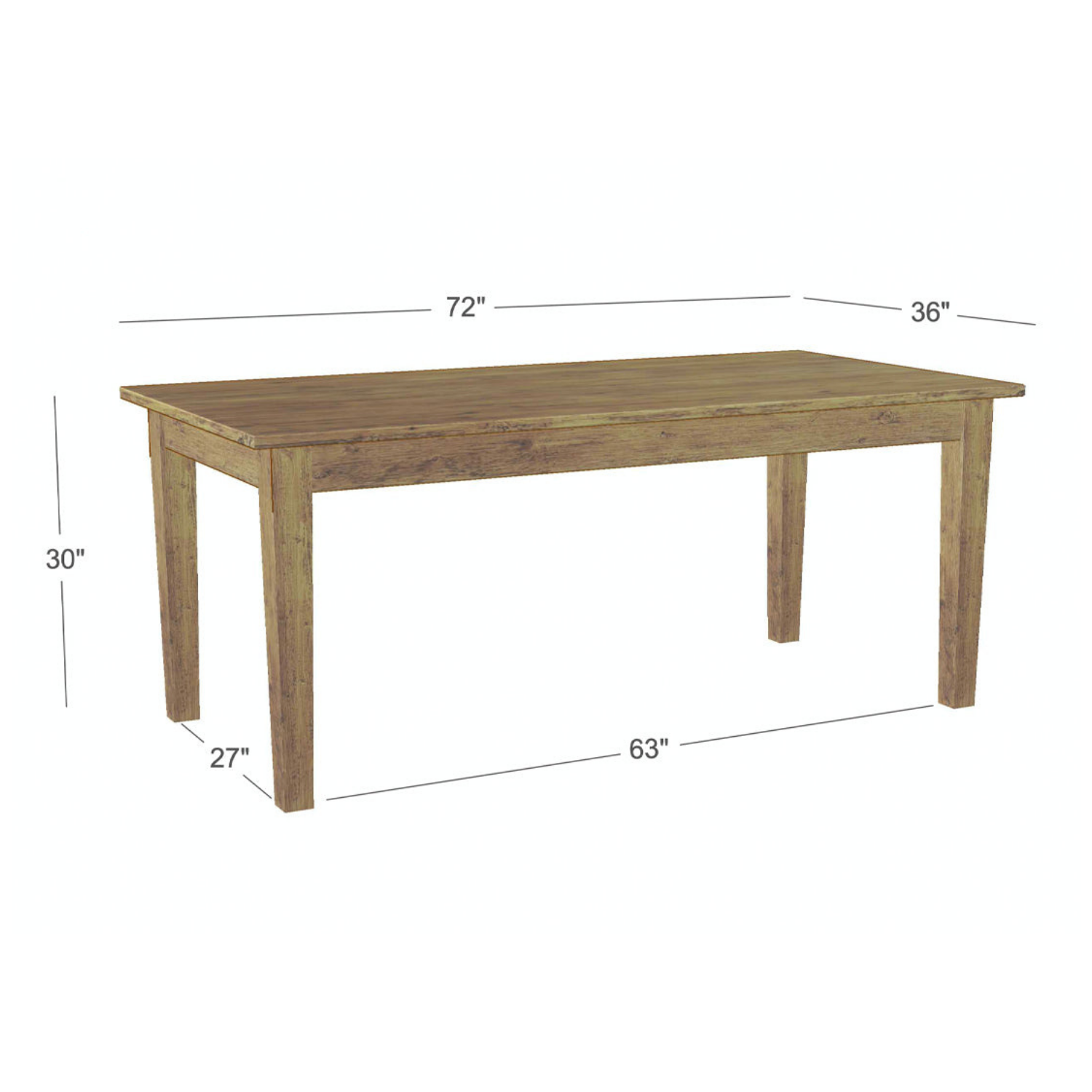 Provence Farm Table, Saddle, 120"