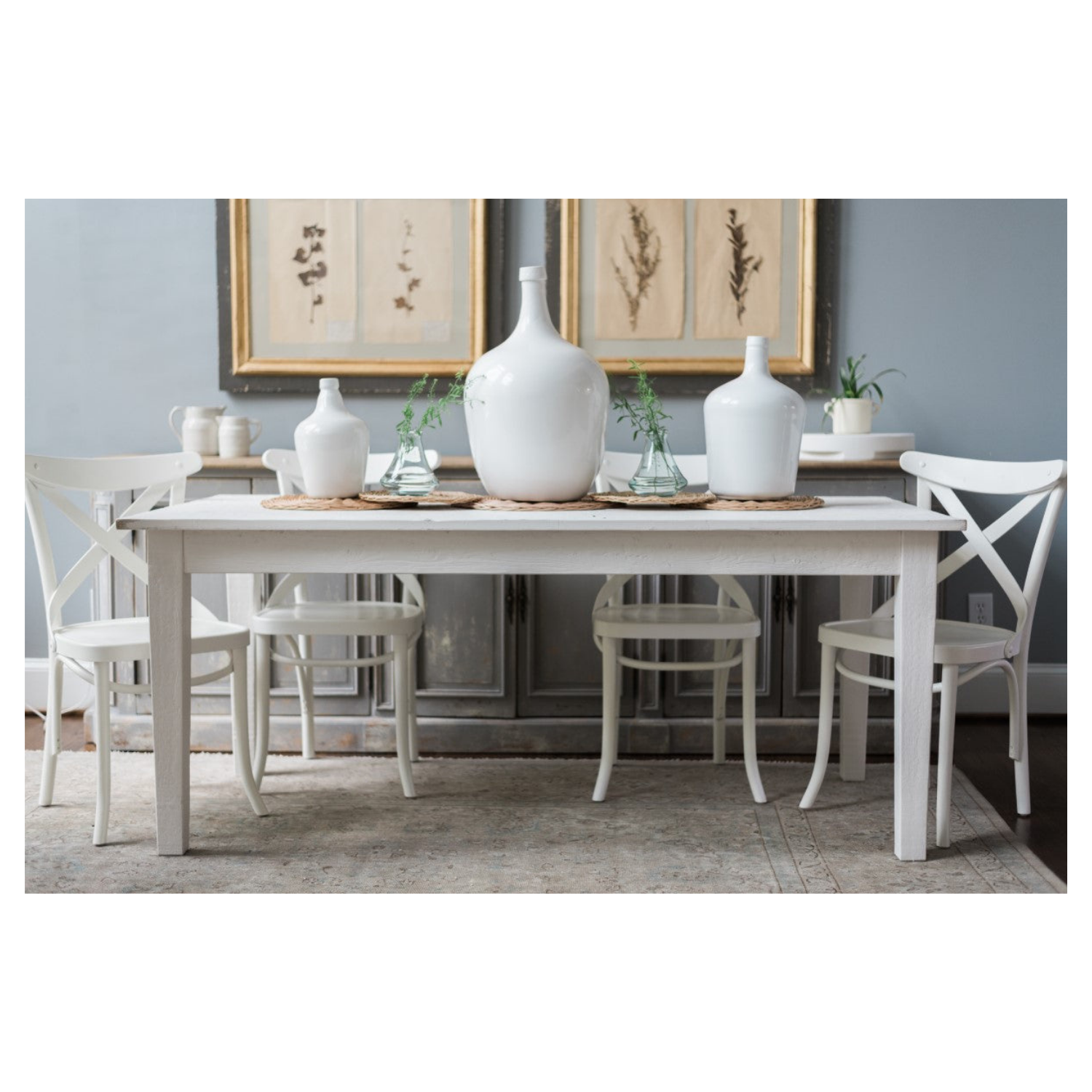 Provence Farm Table, White,120"