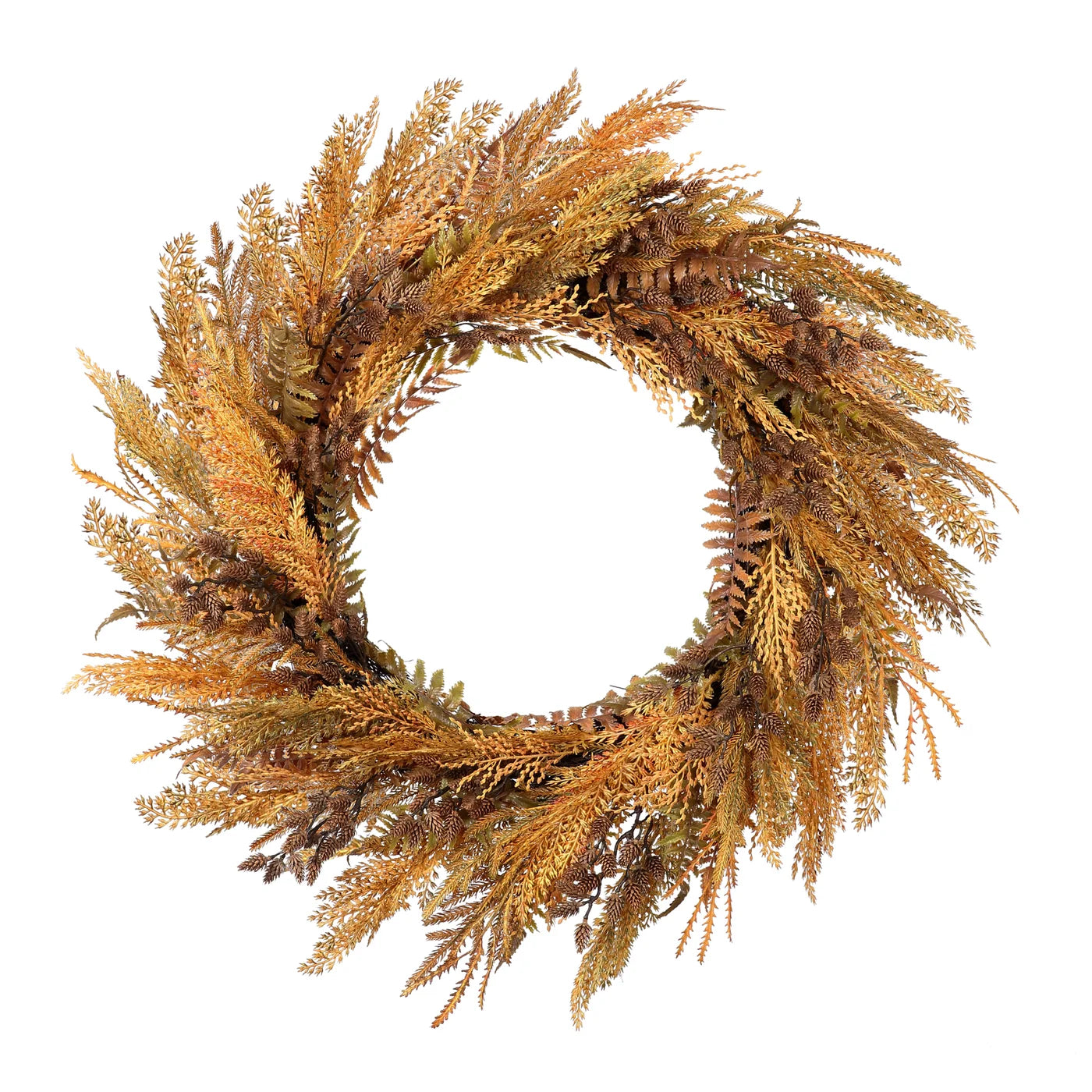 FALL WHEAT/FERN WREATH 30"