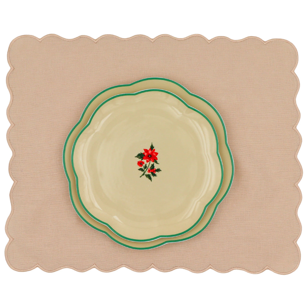 Fabled Flora Scalloped Starter Plate - Set of 4 (+1 Bonus Plate)