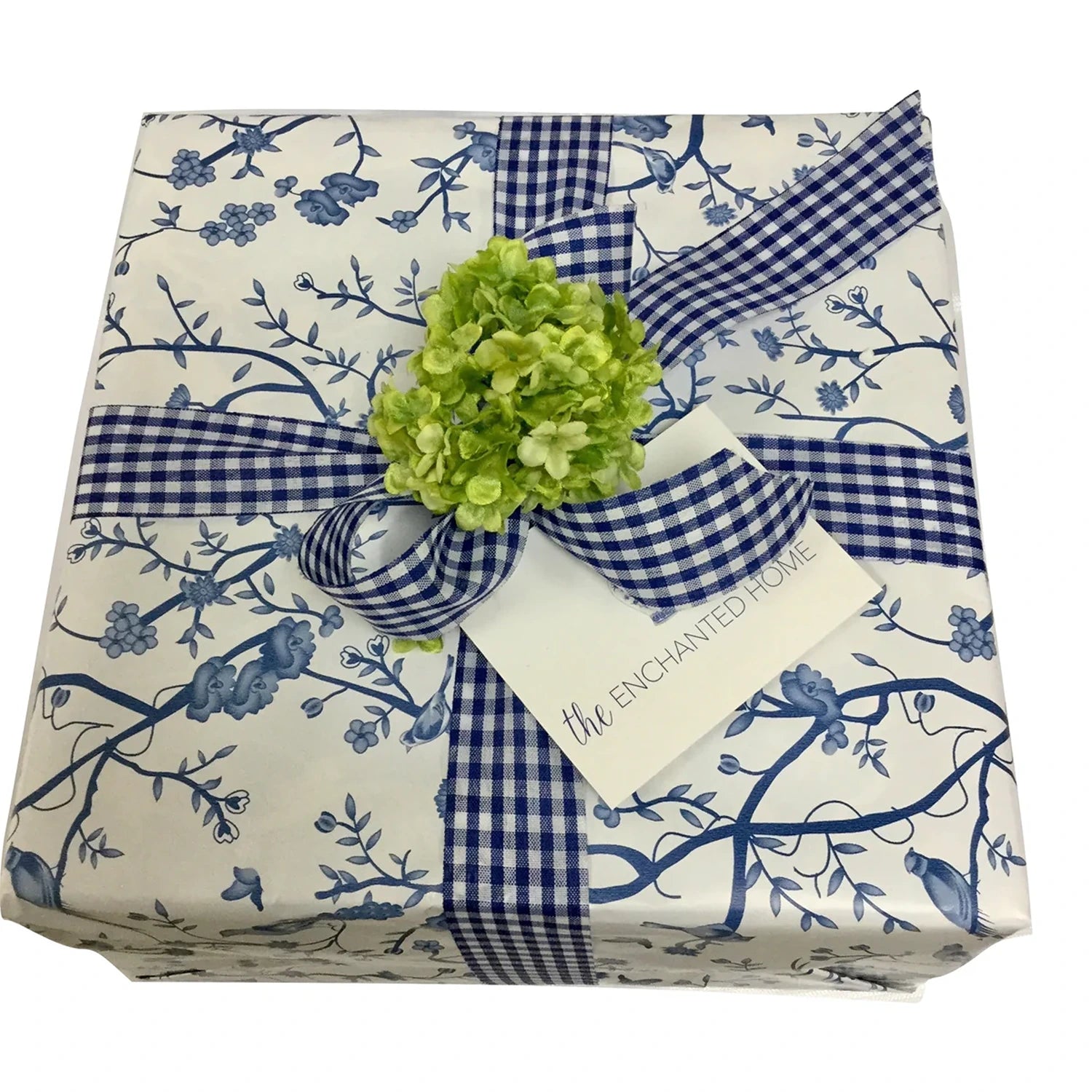 Reversible Blue and White Chinoiserie  gift wrap