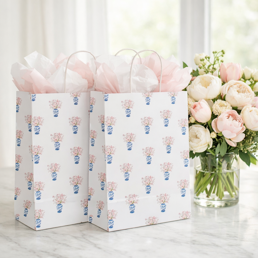 Cherry Blossom Ginger Jar Gift Bag (2 Sizes)