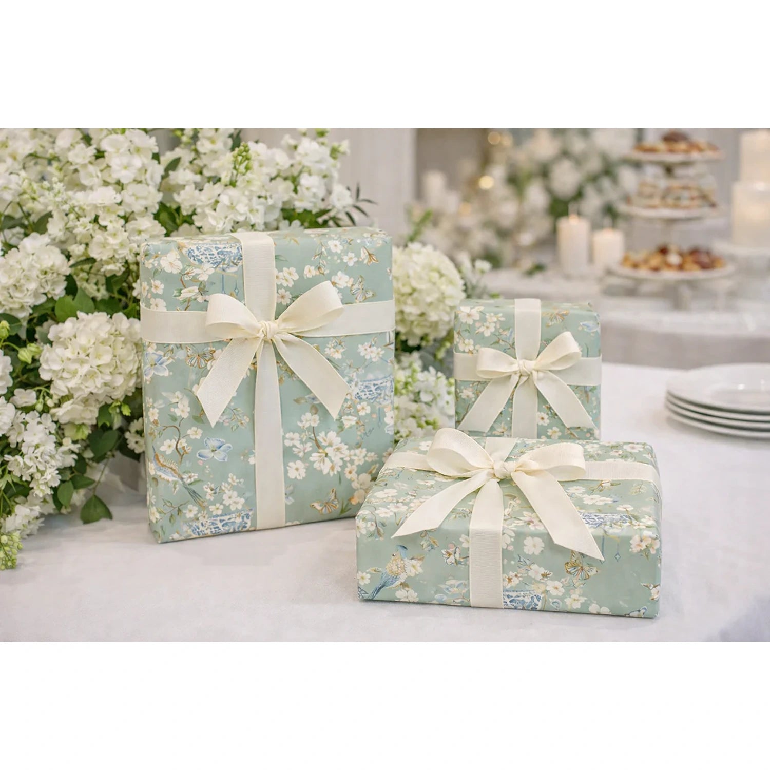 Pale Green Chinoiserie Gift Wrap