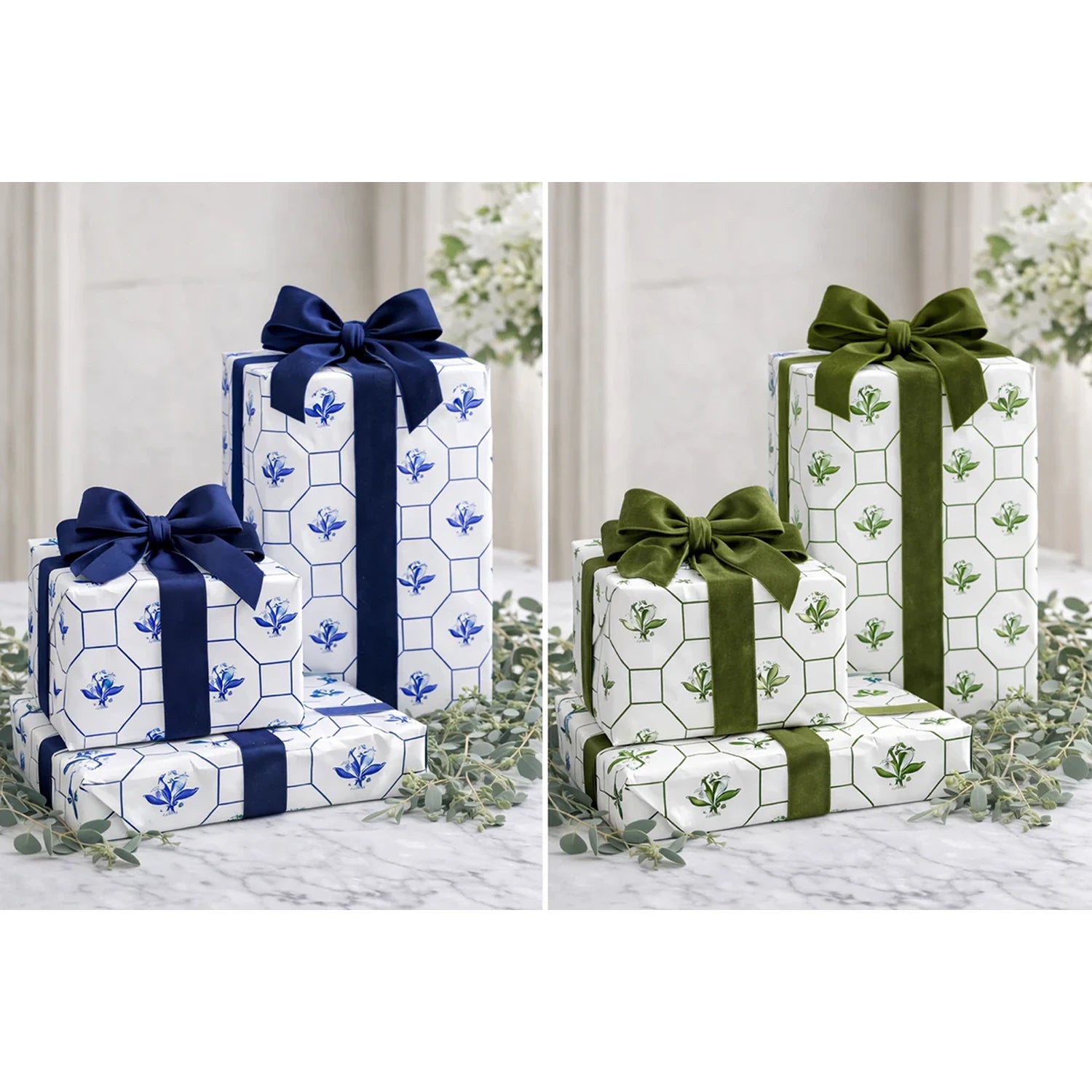 Reversible Lily of the Valley Gift Wrap