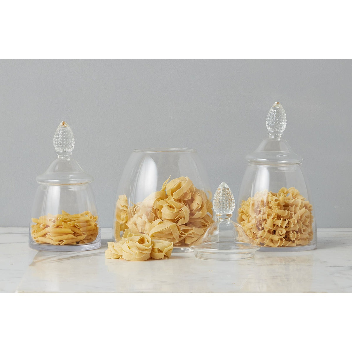 Glass Teardrop Jar, Lid