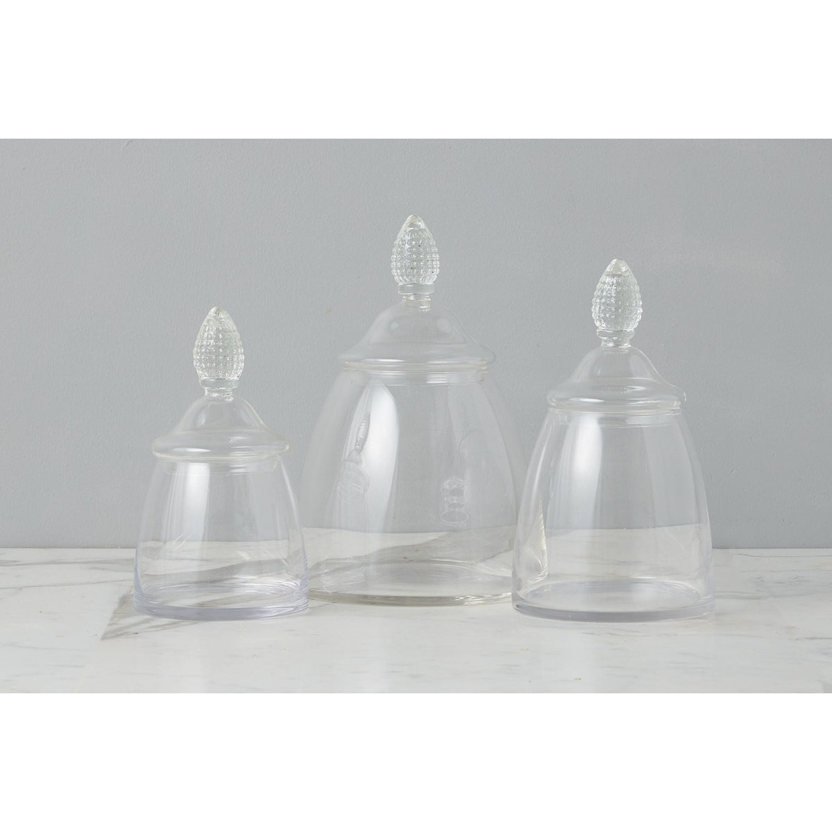 Glass Teardrop Jar, Lid