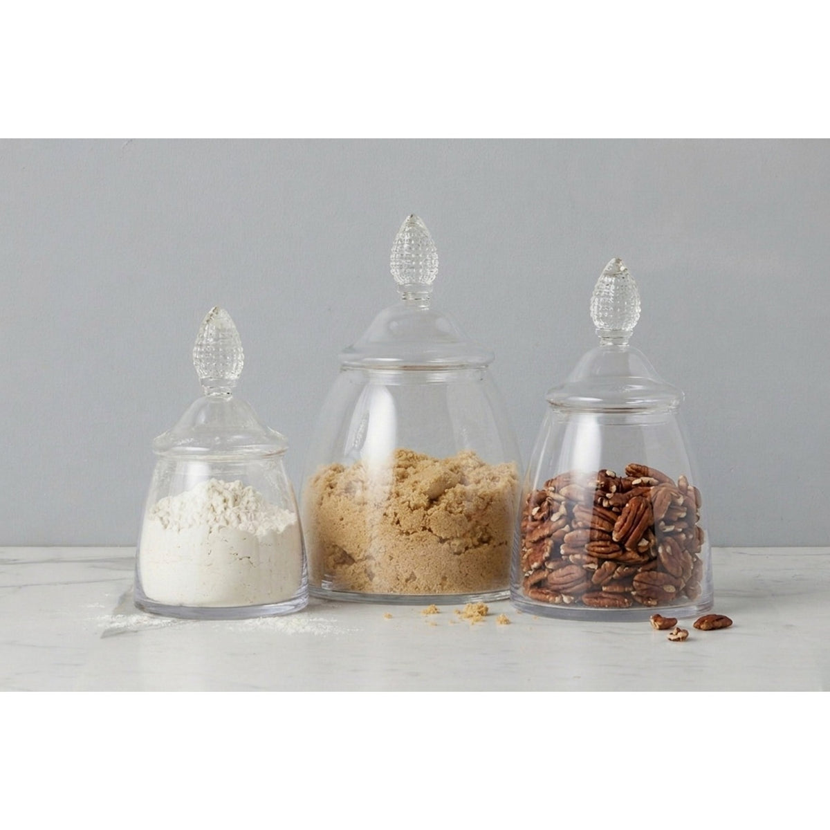 Glass Teardrop Jar, Lid