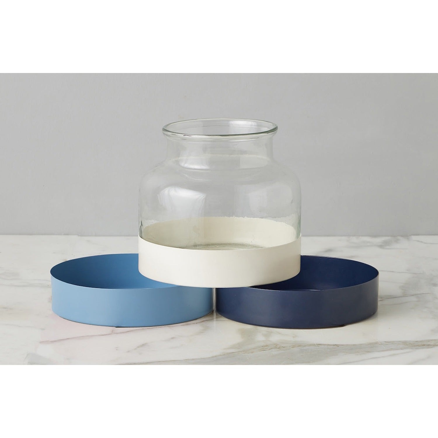 3-in-1 Glass Bloom Vase, Maritime Color Set