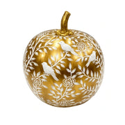 Gold Bird & Vine Silhouette Pumpkin