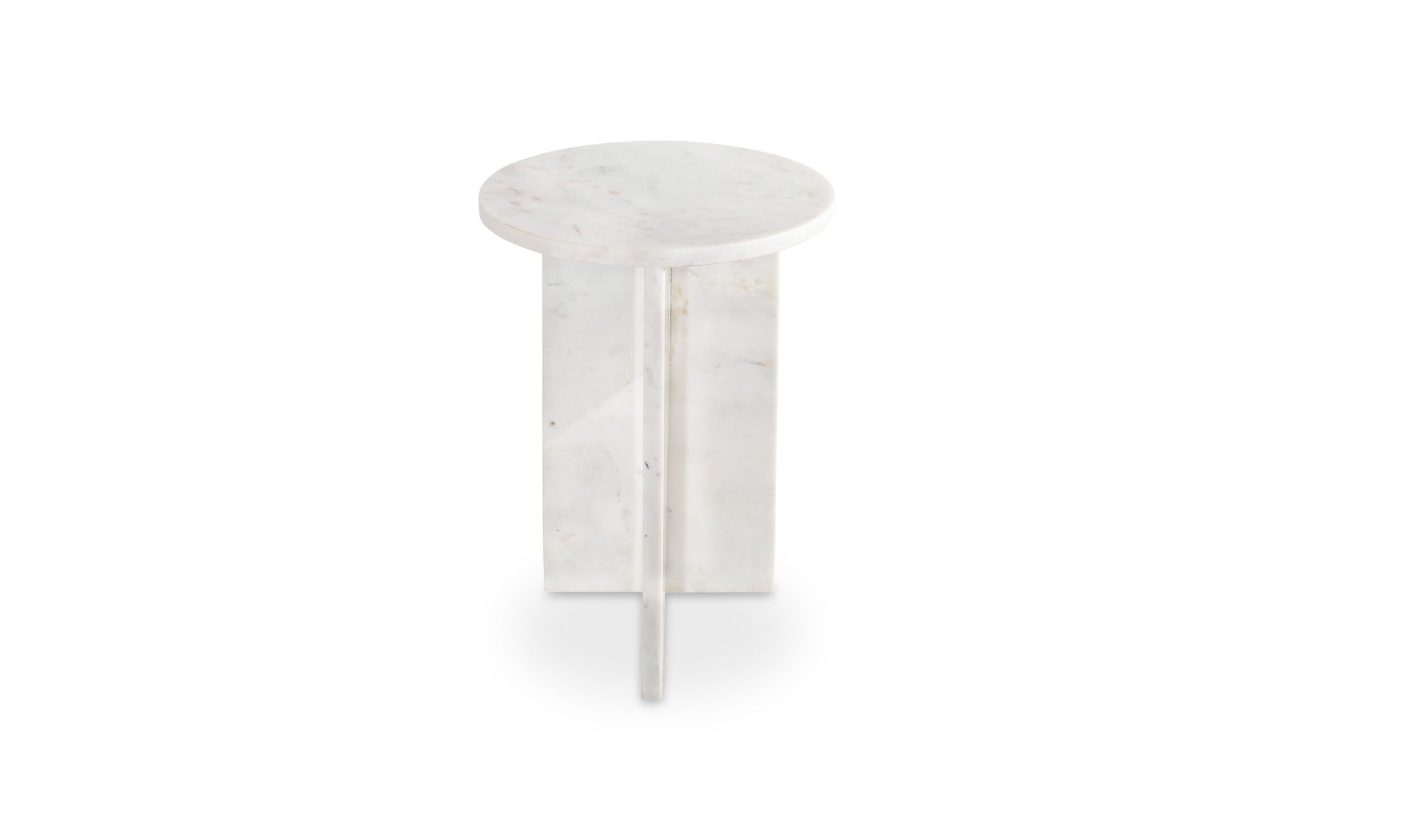 Joice Accent Marble Table - White