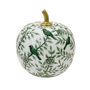 Green Bird & Vine Pumpkin