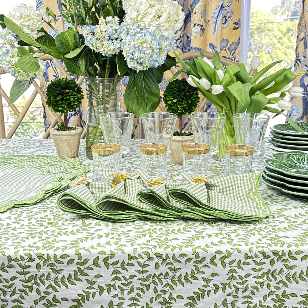 Light Green Leaves - Tablecloth