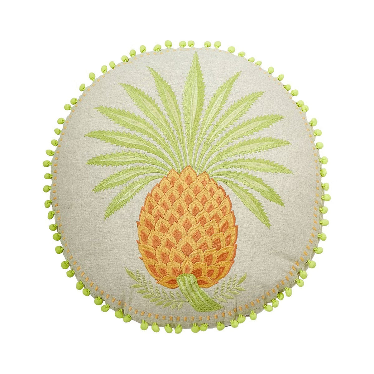 Queenie Tropical Pineapple EMB Pillow