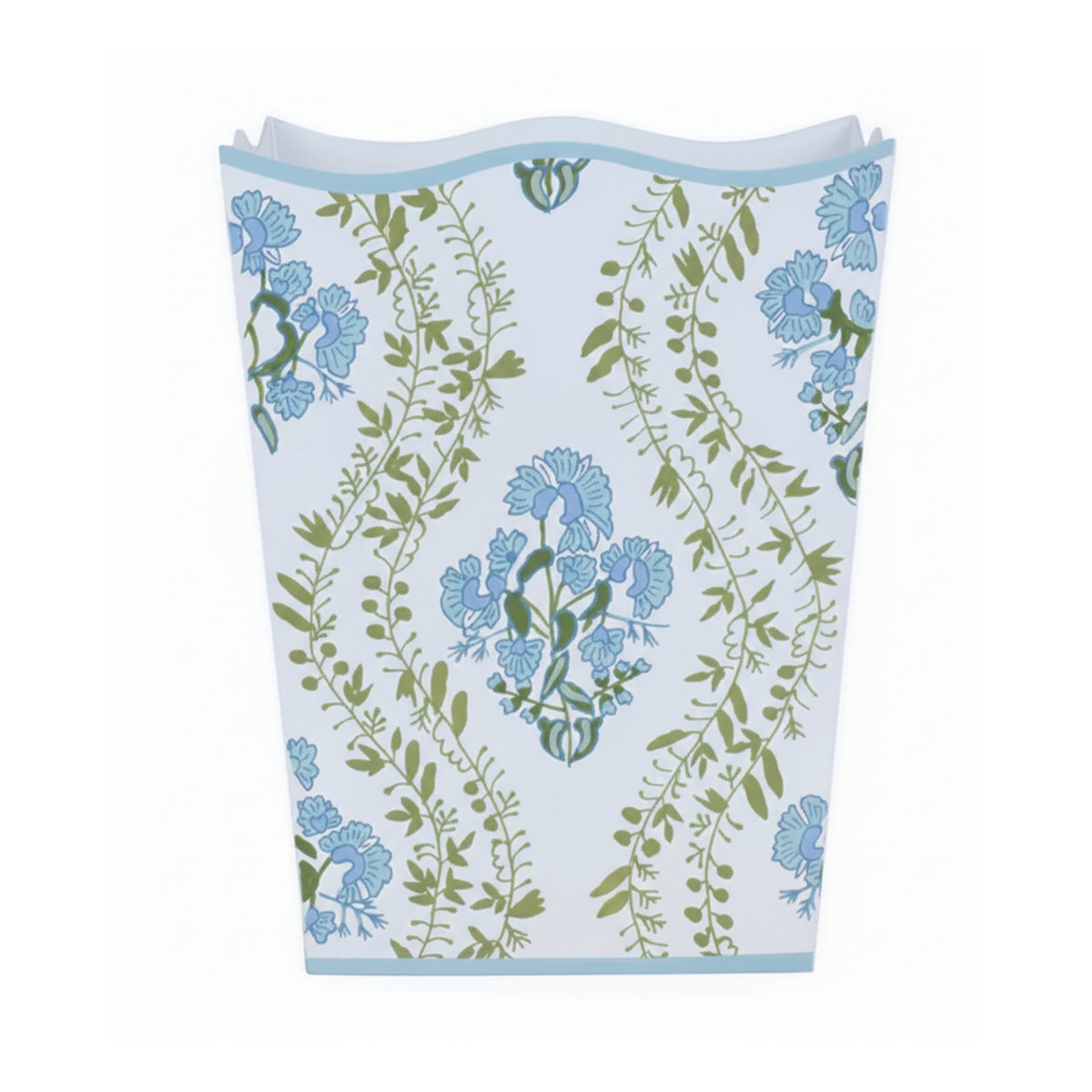Blue Hydrangea Trellis Wastepaper Basket