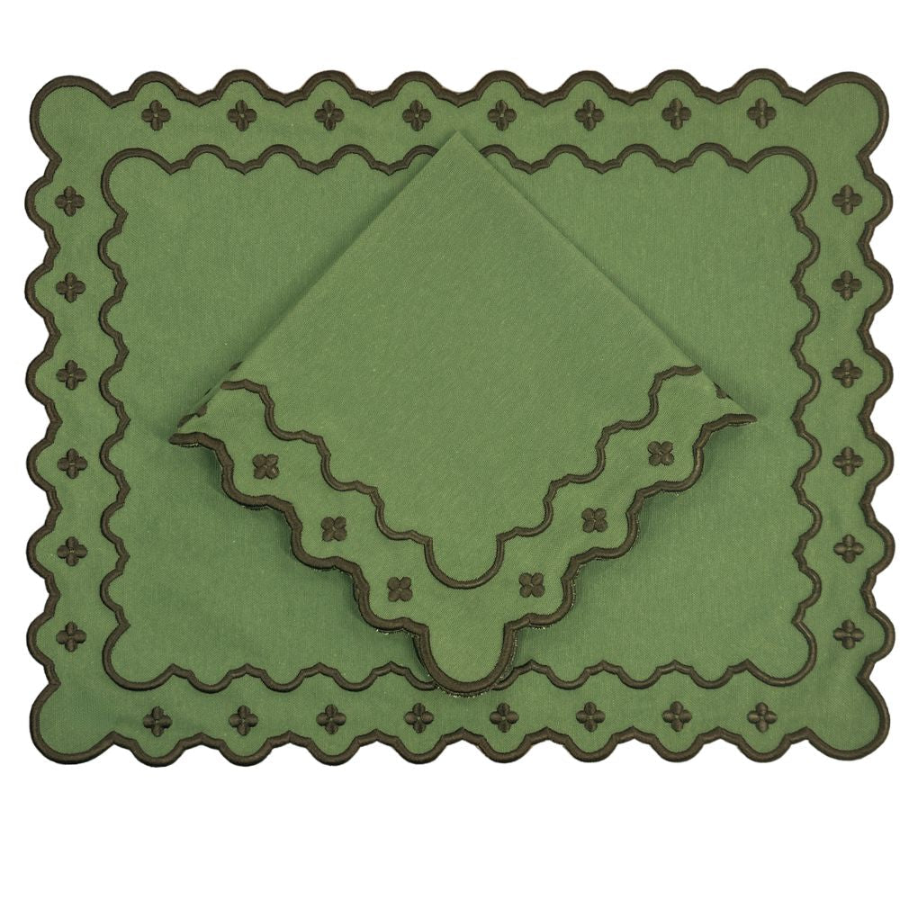 Georgina Placemat - Fern and Cocoa (Set of 4)