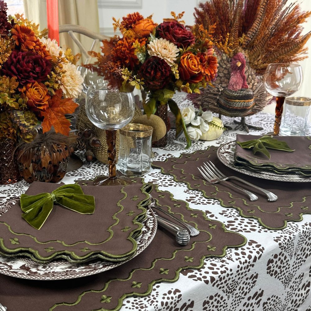 Georgina Placemat - Cocoa and Sage (Set of 4)