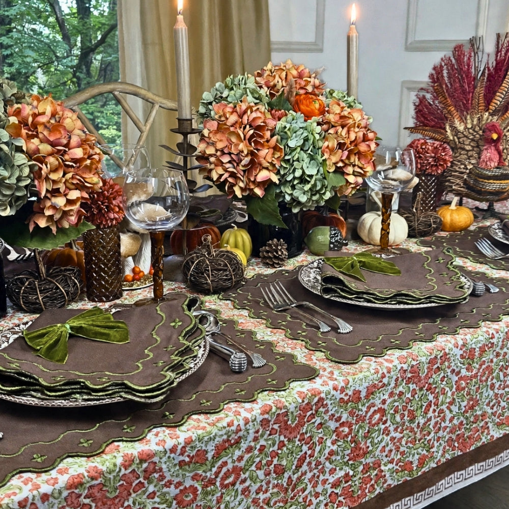 Georgina Placemat - Cocoa and Sage (Set of 4)