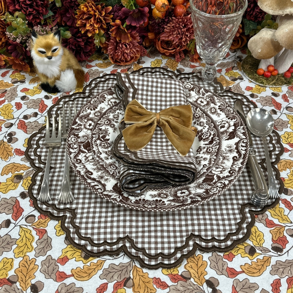 Bettina Napkin - Cocoa Gingham (Set of 4)