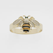 Skinny stripey bee napkin rings, set of four