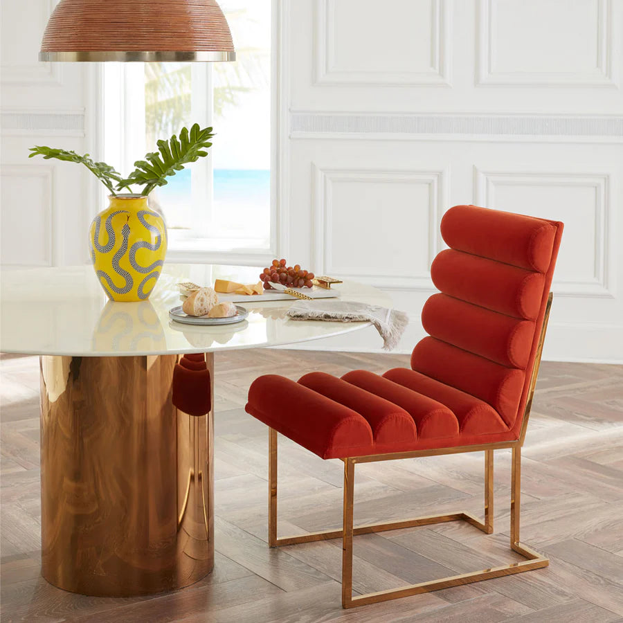 Channeled Goldfinger Dining Chair