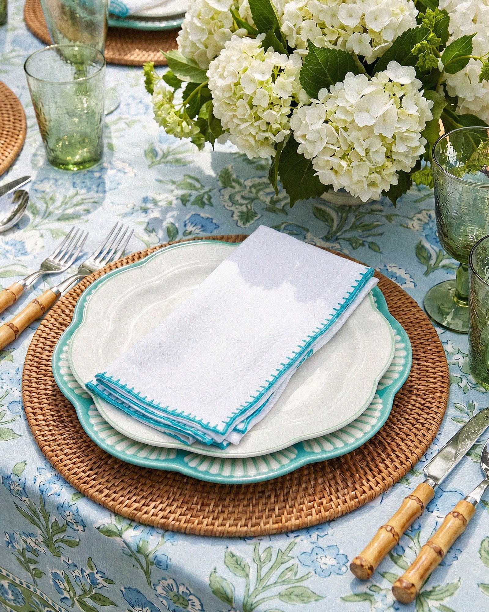 Balearic Blu Dinner Plate - Set of 4 (+1 Bonus Plate)