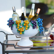 Footed Bowl with Grapes