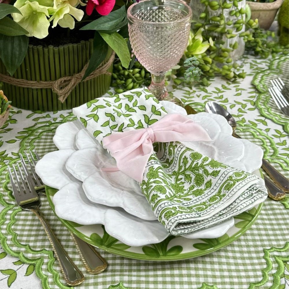 Bettina Placemat - Light Green Gingham (Set of 4)