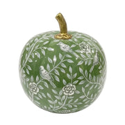 Green Bird & Vine Silhouette Pumpkin
