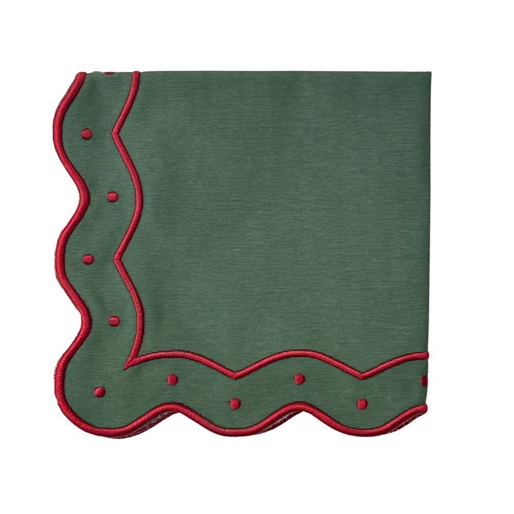 Eve Napkin - Green and Red (Set of 4)