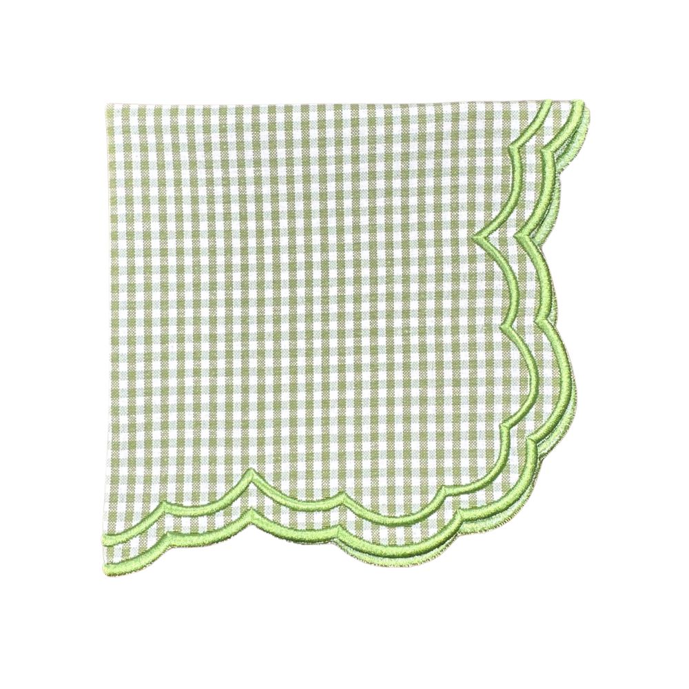 Bettina Napkin - Light Green Gingham (Set of 4)