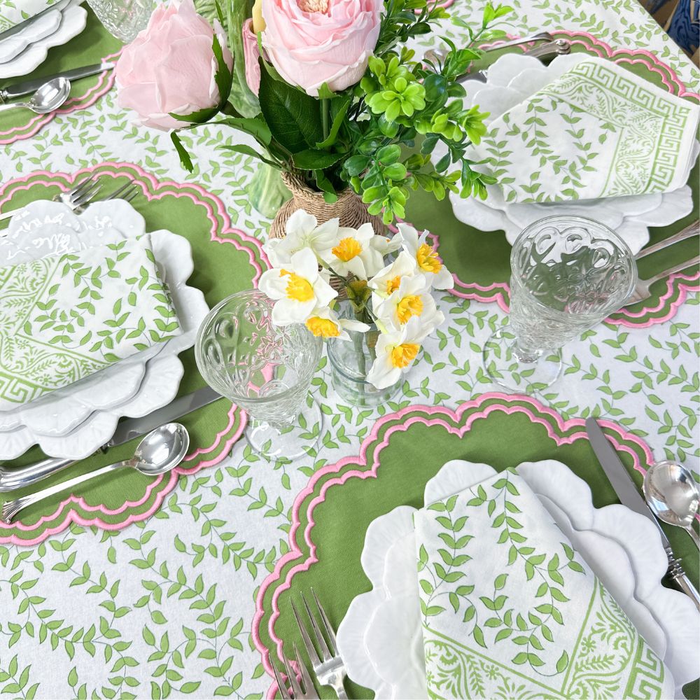 Light Green Leaves - Tablecloth